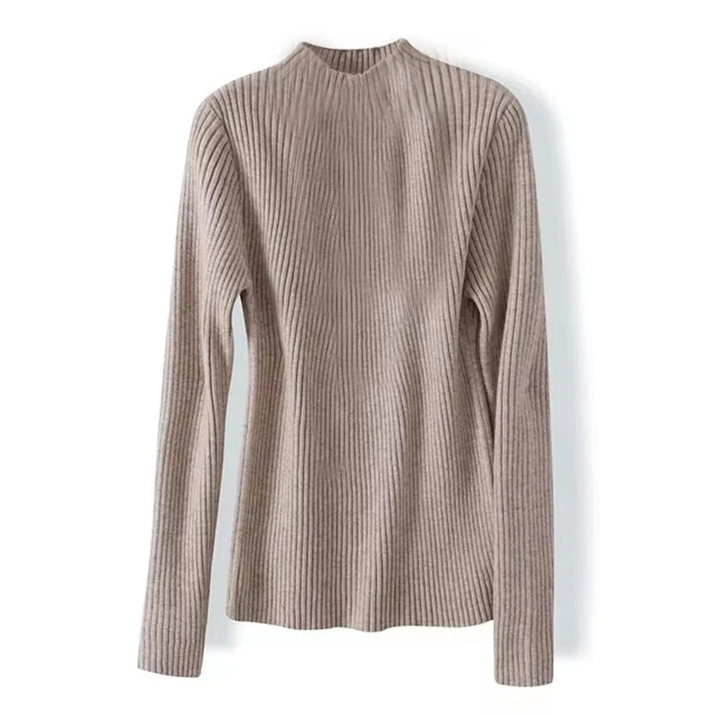 AOSSVIAO 2025 chic Autumn winter Sweater Pullovers Women Long Sleeve casual turtleneck warm basic Sweater knit Jumpers top